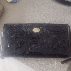 Coach Black Embossed Wallet